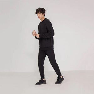 Men's Solid Color <b>Tracksuit</b> Full Length Crew Neck Sweatshirt and Pants Set - Product Image 1