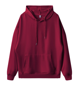 Sweat-shirt à capuche en coton surdimensionné pour homme, couleur unie, décontracté, tricoté, avec poche, coupe classique, personnalisable - Product Image 1