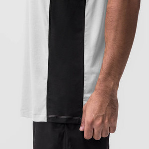 Débardeur Homme Longline Slim Fit en Maille Polyester Spandex Extensible Confortable et Tendance avec Motif à Panneaux Uni - Product Image 6