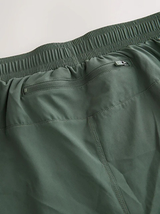 Shorts Bermuda pour homme, couleur unie, vert, à séchage rapide, taille élastique, décontractés, en polyester, pour le sport - Product Image 4