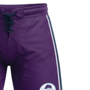 Shorts d'entraînement de hockey sur glace sublimés pour hommes, couleur violette, en polyester, avec cordon de serrage et bande latérale, pour équipes sportives, haute performance - Product Image 4