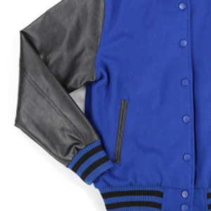 Veste universitaire Zeta bleue en laine grise, personnalisée pour fraternité, style Letterman grec, Bomber – Streetwear rétro haut de gamme avec broderies et rubans - Product Image 2