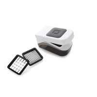 Compacte handmatige snijmachine met duurzaam kunststof behuizing, scherpe roestvrijstalen messen, twee-in-één ontwerp voor snijden & hakken, wasbaar