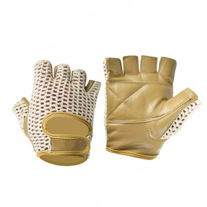 Half Finger Leather Silicone <b>Cycling</b> & Horse Riding Gloves Breathable Mesh Unisex Summer - Product Image 5