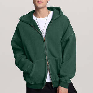 Sweat-shirt à capuche zippé pour homme, chaud et confortable, avec cordon de serrage réglable pour la mode hivernale - Product Image 3