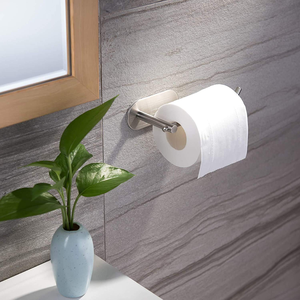 Porte-papier toilette mural sans perçage en acier inoxydable pour salle de bain - Product Image 5