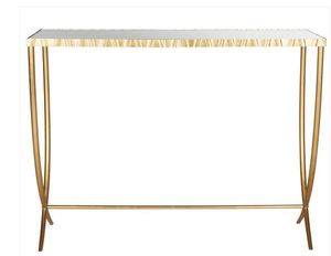 LINEA Metal <b>Console</b> <b>table</b> with Glass Top luxury Golden metal <b>console</b> <b>table</b> for living room - Product Image 3