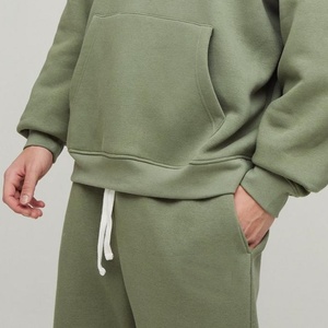 กางเกงวอร์มผ้าฝ้ายสีเขียวมะกอกแบบ unisex มีเชือกผูกเอว สีพื้น ทรงลำลอง ความยาวเต็มตัว มีกระเป๋าข้าง เหมาะสำหรับใส่ในฤดูใบไม้ร่วง - Product Image 6