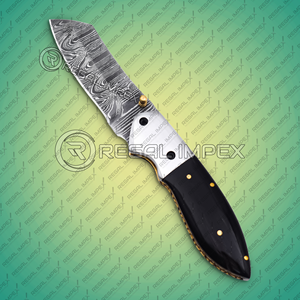 Handmade Carbon Steel Folding Knife Wood OEM Industrial Grade EDC <b>Tool</b> 7.5" Pocket <b>Camping</b> Carving Gift Father Regal Impex - Product Image 6