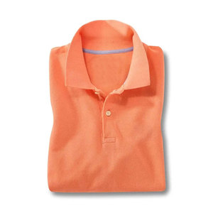 Polo pour homme en coton tricoté respirant à manches courtes, couleur unie, coupe classique, avec boutons - Product Image 1