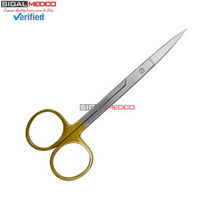 Tijeras Quirúrgicas Alemanas Premium TC Iris de 4.5 Pulgadas, Rectas, de Carburo de Tungsteno, para Microcirugía Dental, Manuales, con Certificación CE, de Acero Inoxidable - Product Image 4