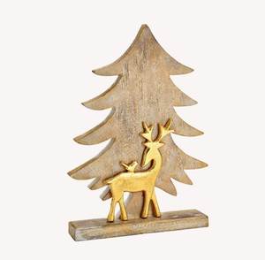 Ornement de table de Noël personnalisé en métal et en bois, décoration festive pour les boutiques de cadeaux et souvenirs saisonniers - Product Image 1