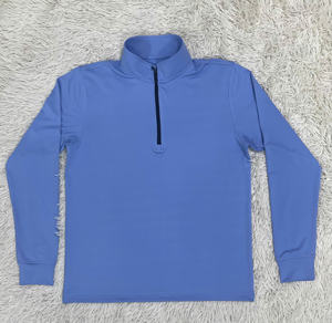 Sweat-shirt léger pour homme à col montant et fermeture éclair courte, personnalisable avec logo OEM/ODM, idéal pour le golf, les activités de plein air et les uniformes. - Product Image 5
