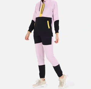 Magnifique ensemble de survêtement décontracté avec logo, en molleton de coton, pour femme et unisexe, style streetwear, 2 pièces, avec sweat à capuche et pantalon long - Product Image 5