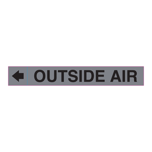Etiqueta Autoadhesiva de PVC Brady para Ductos de Aire, Identificación de Conductos HVAC - Product Image 2