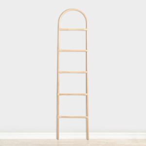 Échelle à serviettes en rotin minimaliste, support de couvertures de grande qualité, ensemble décoratif pour suspendre les vêtements - Product Image 4