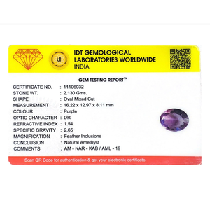 Piedra Preciosa Suelta de Amatista Natural, Corte Brillante de 10.65 Quilates, 12 mm, para Joyería Fina - Product Image 4