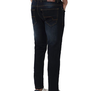 Jeans pour hommes de haute qualité, pantalon décontracté avec logo de marque personnalisé, coupe droite, taille moyenne, service OEM en gros - Product Image 4