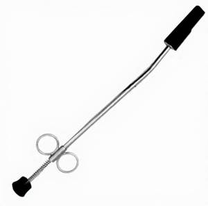 Pistolet de bétaillement vétérinaire droit en acier inoxydable 304, à pointe souple en caoutchouc, réutilisable, avec poignée à ressort à 2 anneaux pour le bétail (bovins) - Product Image 2