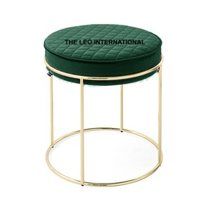 Modern and Simple Genuine Iron Metal Rectangle Shape Living and Dining Room Furniture with Metal Ottoman <b>Stool</b> - Product Image 4