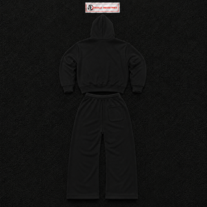 Conjunto Deportivo Negro para Hombre, Sudadera con Cierre Completo y Pantalones Jogger, Dos Piezas, Ropa Casual Deportiva, Estilo Urbano, Suave - Product Image 6