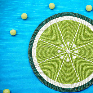 Top Quality Handcrafted Unique Design Circular Shaped Decorative Glass <b>Beads</b> <b>Placemats</b> at Very Low Budget Price - Product Image 5