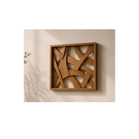 Décoration murale géométrique moderne en bois artisanale, mosaïque écologique sur mesure pour salon, excellent prix