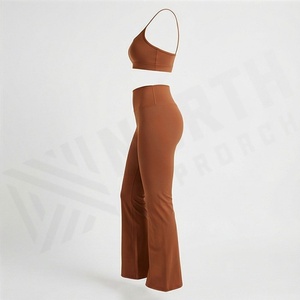 Conjunto de Yoga Casual para Mujer al por Mayor, Diseño Sólido, Talla Grande, Ropa Deportiva Transpirable para Gimnasio y Entrenamiento - Product Image 3