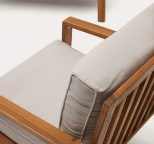 Conjunto de Sofás de Jardín Modernos de Madera de Teca para Exteriores, Sillones, Mesa de Centro, para Villa, Resort, Patio, Terraza, Asientos de Lujo para Sala de Estar, Resistentes al Agua - Product Image 2