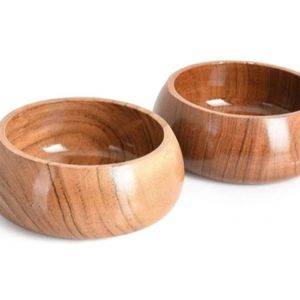 Ensaladera Artesanal de Madera de Acacia, Ecológica y Libre de BPA, Diseño Rústico para Fiestas - Product Image 1