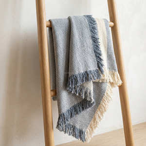 Manta de Algodón Tejido Texturizado de 130x170 cm con Flecos, Cubre Sofá Bohemio, Decoración para Habitación, Manta para Sofá de Uso Diario - Product Image 1