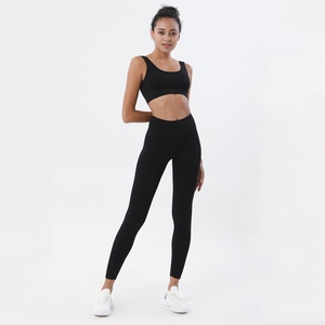 Conjunto Deportivo de 2 Piezas para Mujer, Leggings y Sujetador Deportivo de Cintura Alta con Diseño a Cuadros, Transpirable, Sin Costuras, Suave y Elástico, para Yoga y Ejercicio - Product Image 4
