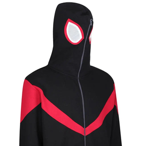 Sweat-shirt à capuche pour homme, noir et rouge, design masque, décontracté, 100% coton molletonné, respirant, coupe classique, hiver - Product Image 5