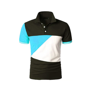 Polo colorblock élégant à manches courtes, respirant, en tricot, vêtements de sport personnalisés, vêtements d'été modernes, polos de golf - Product Image 6