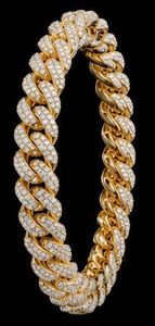 925 Sterling Silver Moissanite Cuban Link <b>Chain</b> Necklace Rhodium Plated <b>Iced</b> <b>Out</b> Hip Hop Gift for Unisex - Product Image 3