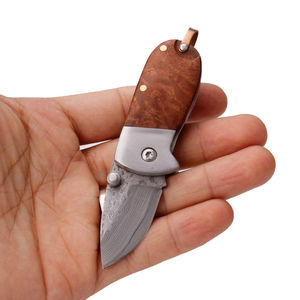 Grand couteau de chasse en acier inoxydable avec manche en bois d'olivier, fourreau martelé, personnalisable OEM, qualité économique - Product Image 2