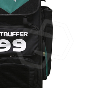 Mochila de Béisbol de Nailon Sólido Color Verde Azulado y Negro, con Porta Bate, Bolsillo para Guante, Unisex, Deportiva, Casual, Ecológica, Gran Capacidad, Cierre de Cremallera - Product Image 2