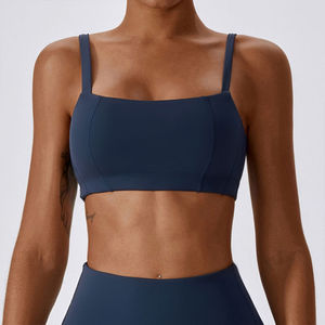 Soutien-gorge de sport pour femme, design unique personnalisé, couleur unie, sans manches, vente chaude, logo personnalisé, respirant, séchage rapide - Product Image 3
