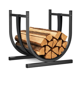 Support à bois de chauffage en métal pour cheminée, rangement moderne pour salon, porte-bûches d'intérieur - Product Image 1