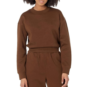 Haut de yoga pour femme personnalisable, écologique, imperméable, coupe-vent, 100 % coton polaire, manches longues, séchage rapide, respirant, vente en gros - Product Image 1