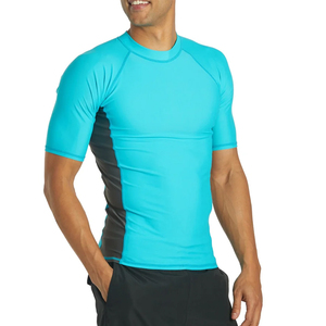 Haut de compression pour homme en polyester, manches courtes, protection solaire, idéal pour l'entraînement, la gym et le fitness, personnalisable avec logo - Product Image 5