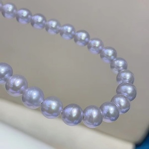 Collar con Colgante de Perla de Agua Dulce Diana, Perla Edison Morada de 9-12 mm, Alta Costura, Perla Individual, Plata S925 para Mujer - Product Image 4