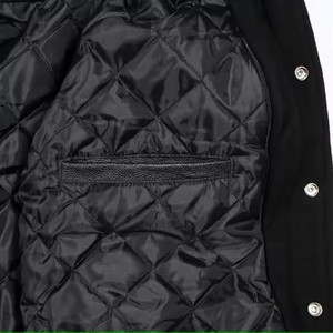 <b>Top</b> Sale Men's Satin Varsity Jackets New Slim Fit 100% Polyester Satin Bomber for Winter - Product Image 3