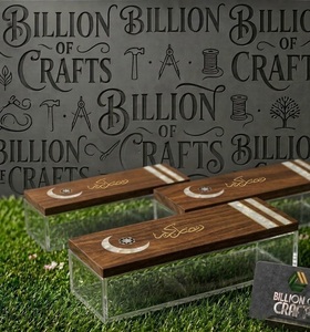 Boîte-cadeau rectangulaire en bois de qualité supérieure pour le Ramadan avec incrustation florale, boîte à chocolat, bonbons, mithai, fruits secs pour l'Aïd Moubarak - Product Image 2