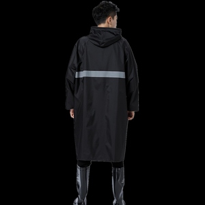 Hot Sale Reflective Hooded Long Spring Waterproof Poncho <b>Rain</b> <b>Jacket</b> for Adults Modern Simple Style for Fishing and Travel - Product Image 3