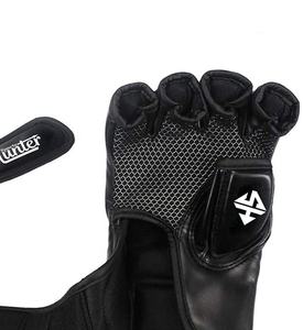 Gants professionnels de boxe et MMA demi-doigt en cuir PU avec service OEM - Product Image 6