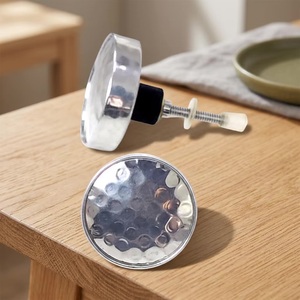 Modern Round Stainless Steel Cabinet <b>Knob</b> Hammered Finish Easy Installation for Kitchen Furniture Handle - Product Image 1