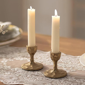 Porte-bougies en fer antique de Noël, lot de 2, porte-bougies en fonte - Product Image 4