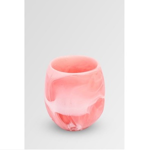 Gobelet à vin classique en résine rose givrée, fait main, réutilisable, résistant à la chaleur, pour fêtes, mariages, restaurants, verre à bière en résine époxy - Product Image 1