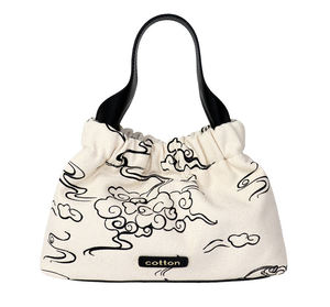 Bolso Tote de Alta Calidad con Diseño de Bordado Único y Exclusivo con Patrón de Espinas para Compras y Desplazamientos - Product Image 1